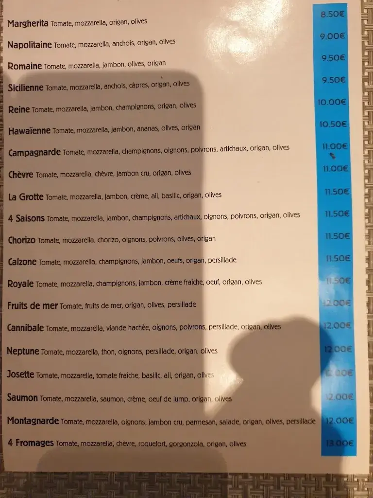 Menu_La Grotte Italienne Restaurant_Callas_image_2