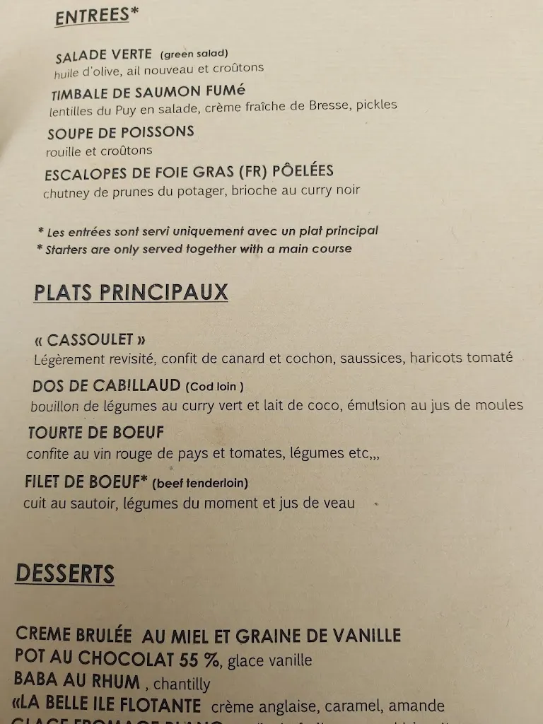 Menu_RESTAURANT CHEZ HUGO, SEILLANS_Seillans_image_2
