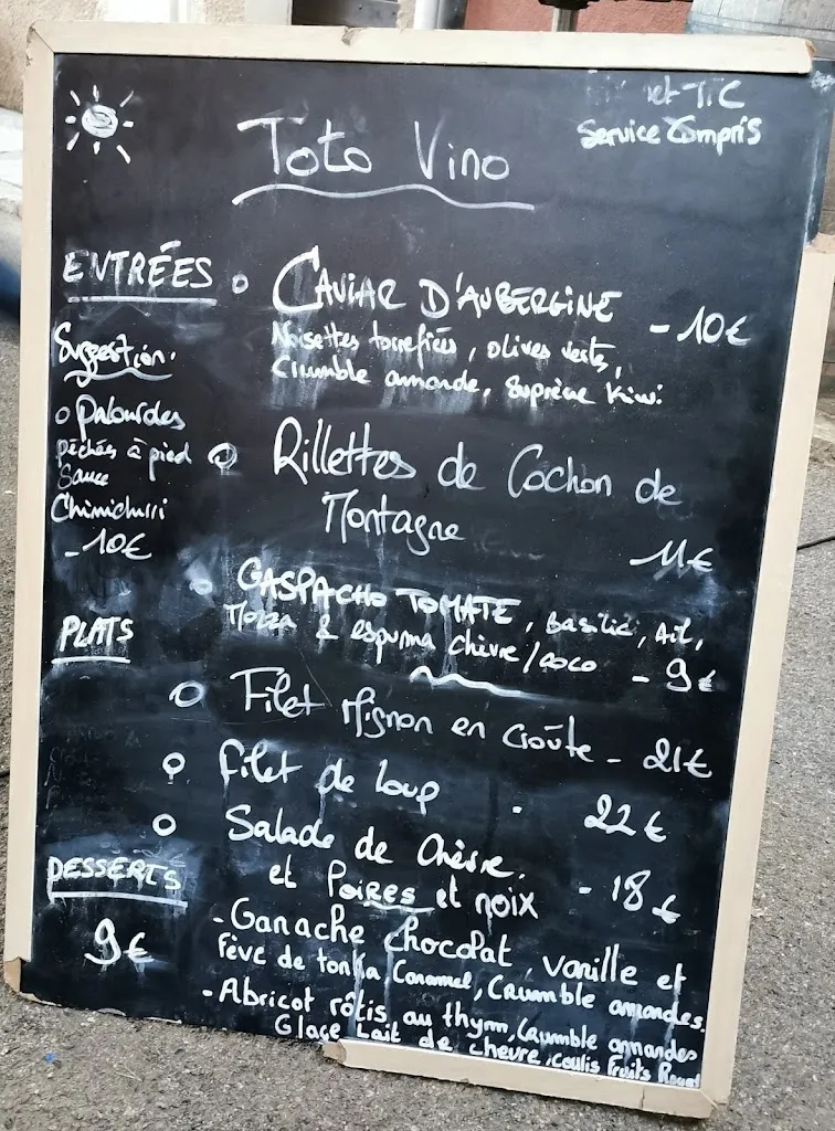 Menu_Toto Vino, restaurant cave à vin à Barjols_Barjols_image_4