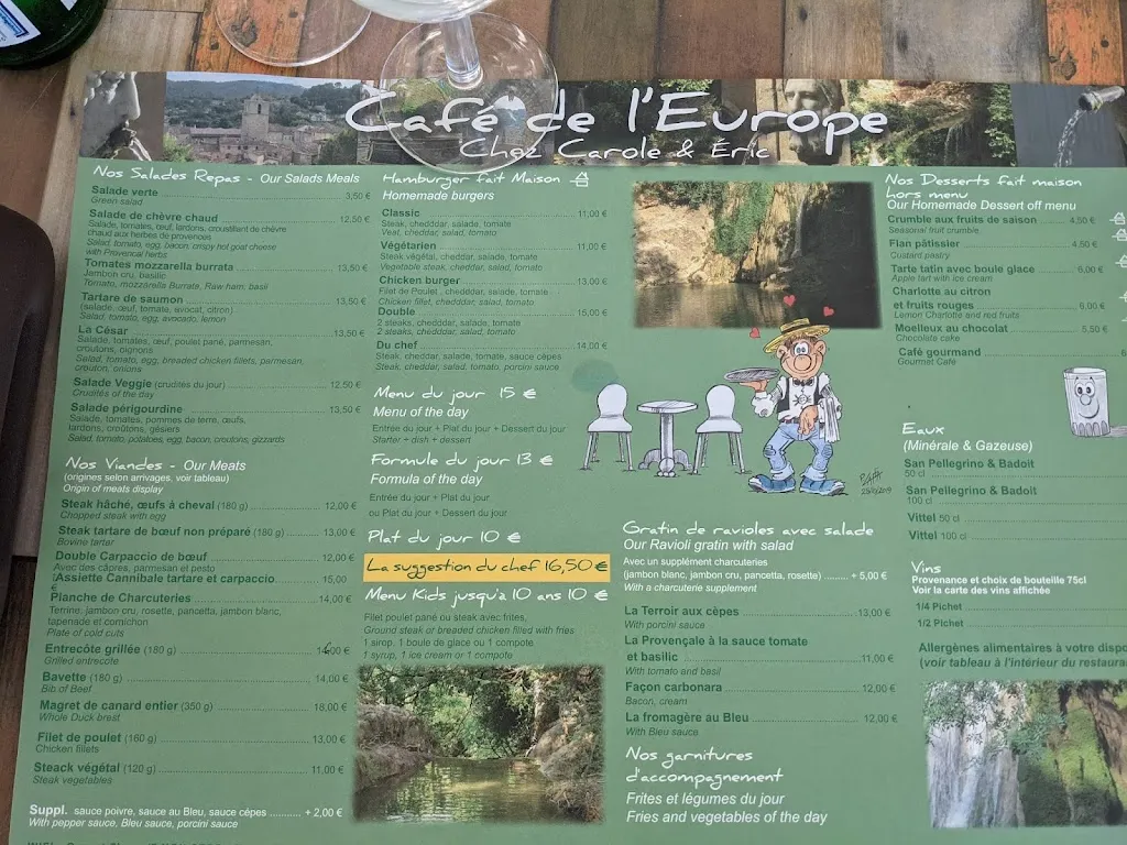 Menü_Café de l'Europe_Barjols_Bild_4