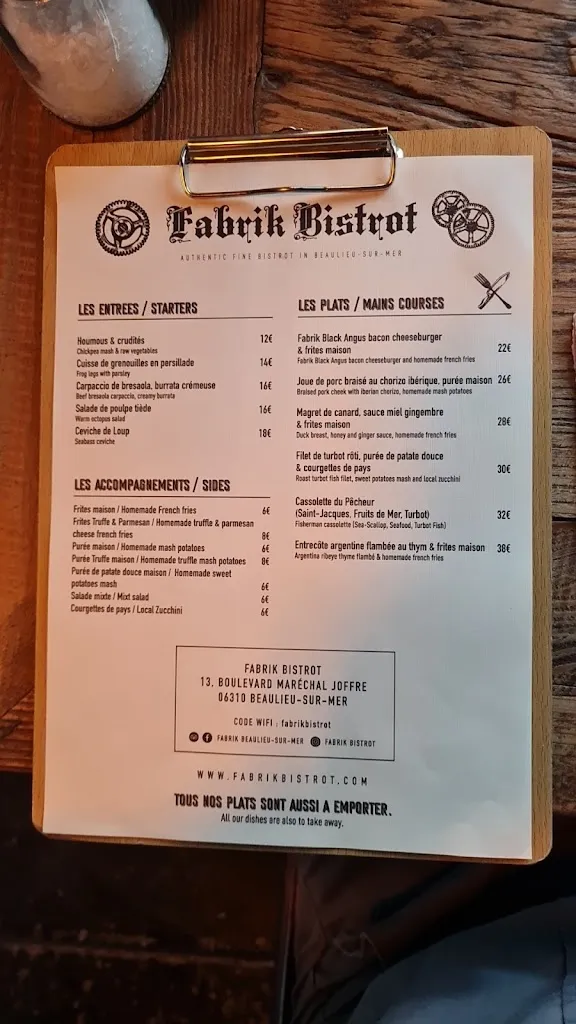 Menu_Fabrik Factory_Beaulieu-sur-Mer_image_1