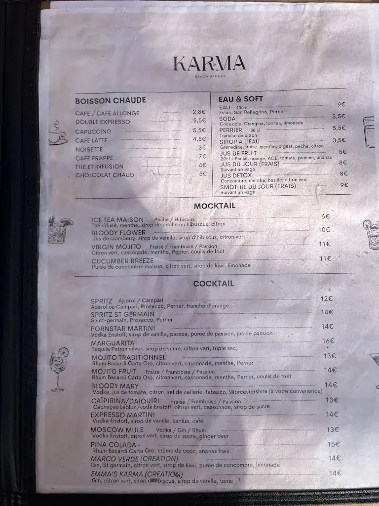 Menu_Karma Beach Bandol - Plage privée, Restaurant_Bandol_image_2