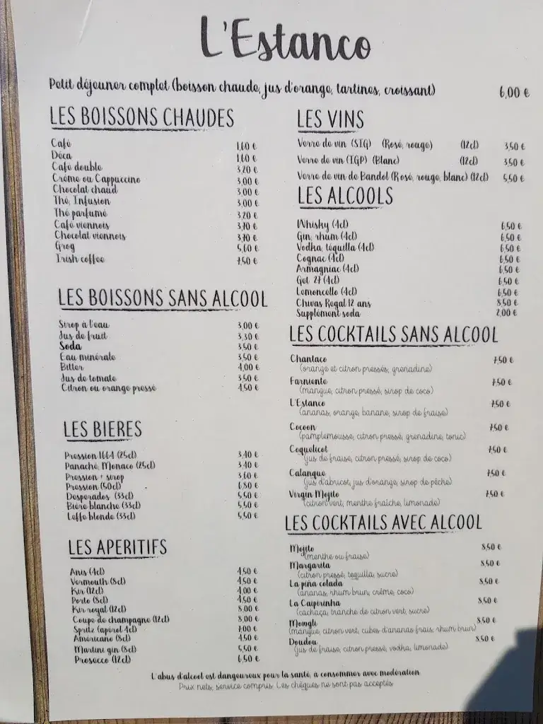 Menu_L'EstancobyChezGeorges._Bandol_image_1