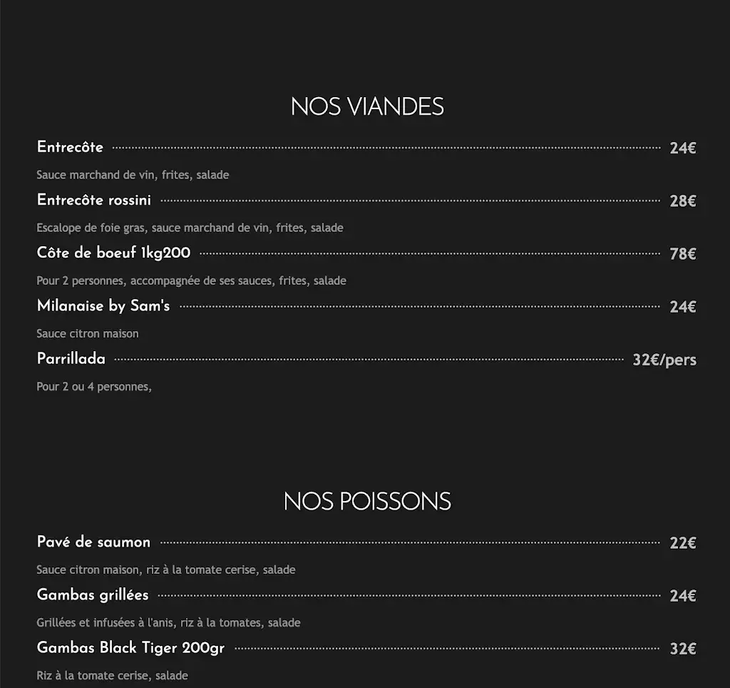 Menu_Sam's Klub Restaurant Bandol - Before | Service Tardif_Bandol_image_3