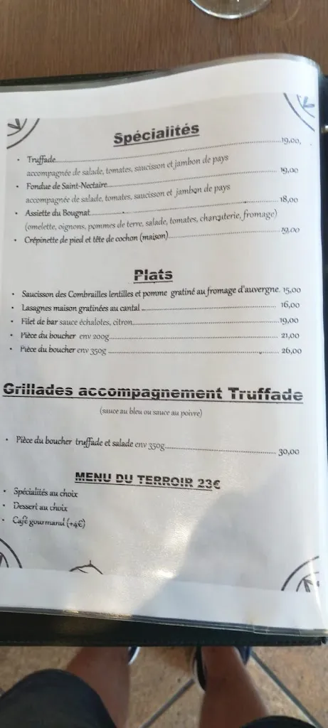 Menu_Le Village Auvergnat_Orcines_image_1