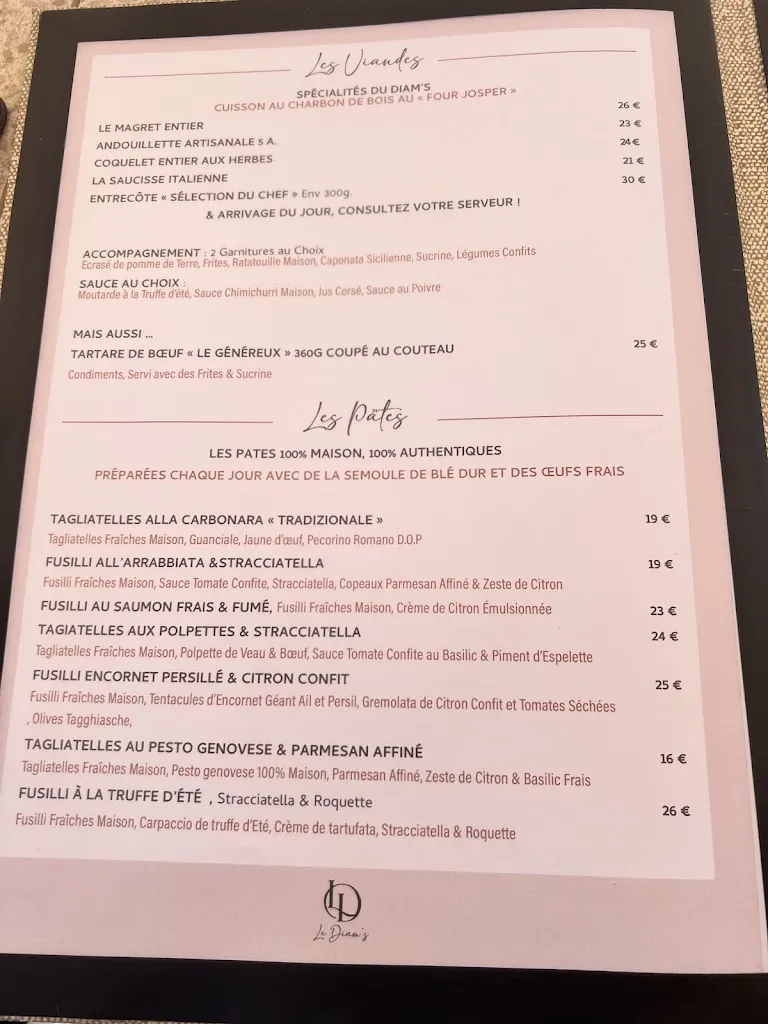 Menu_Le Diam's_Bandol_image_1