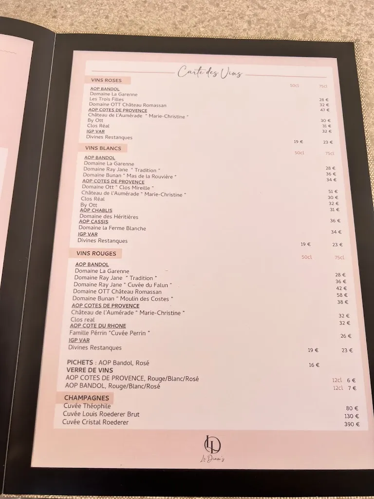 Menu_Le Diam's_Bandol_image_3