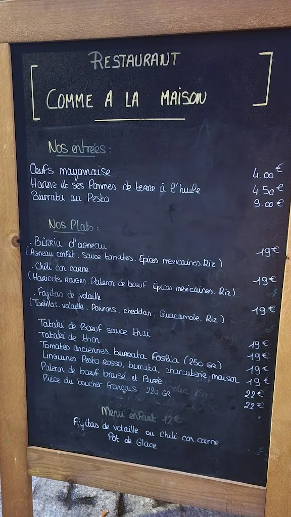 Menu_COMME A LA MAISON_Barcelonnette_image_1