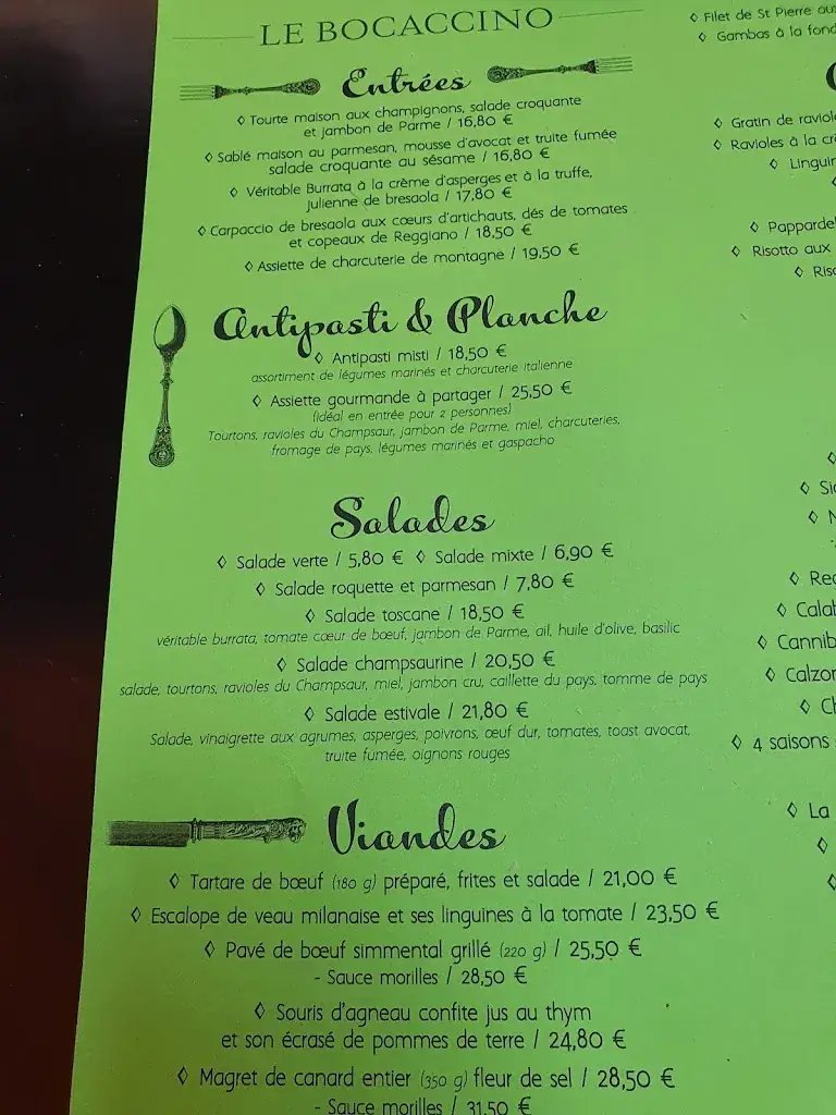 Menu_Restaurant le Bocaccino_Barcelonnette_immagine_2
