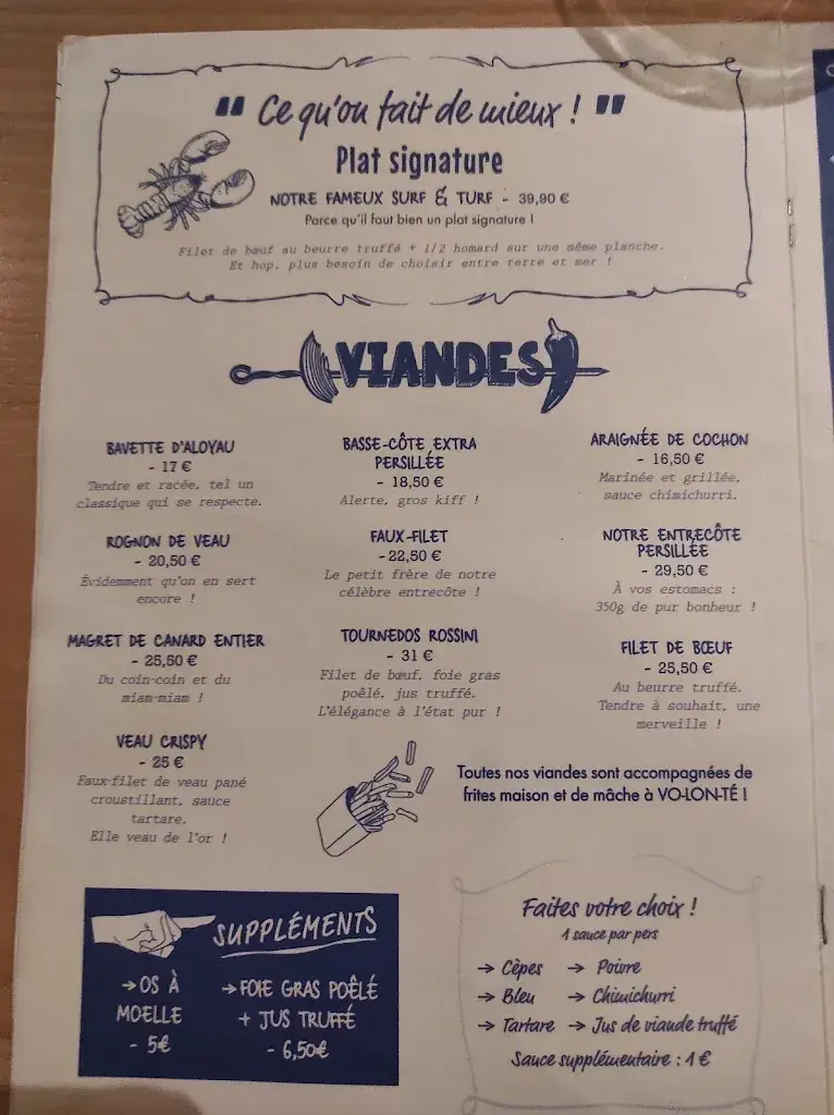 Menu_La Côte & l'Arête Clermont-Ferrand_Clermont-Ferrand_image_4