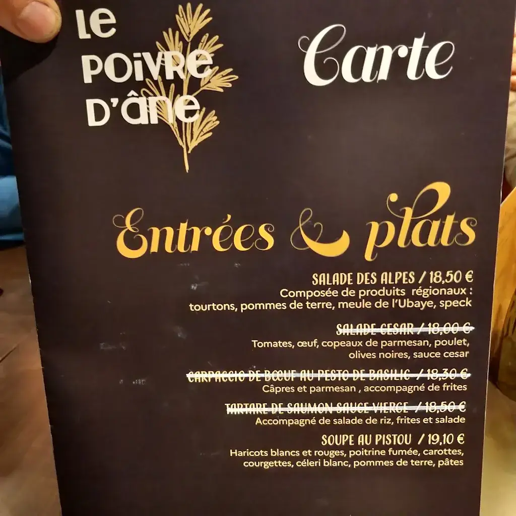 Menu_Le Poivre d'Âne_Barcelonnette_image_3