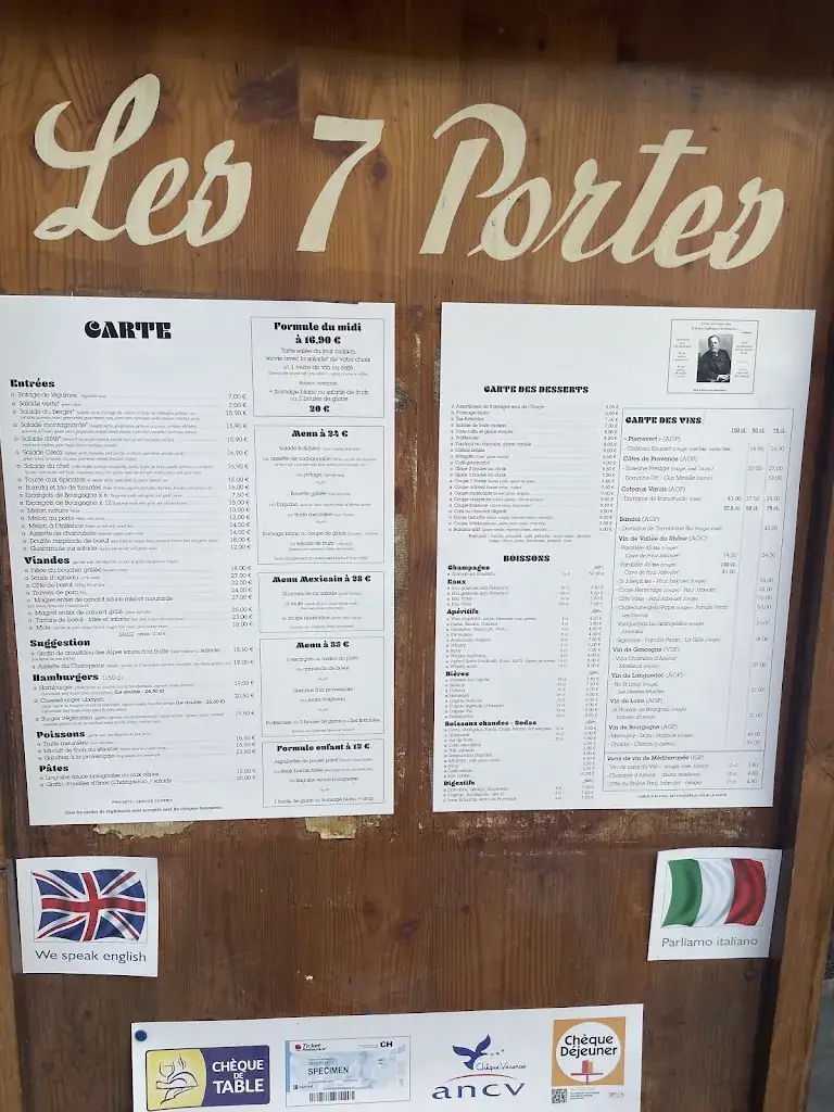 Menu_Les 7 Portes Restaurant_Barcelonnette_image_1