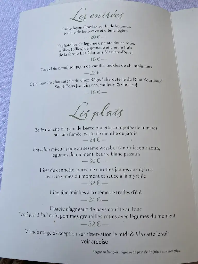Menu_Restaurant Côté Jardin_Barcelonnette_image_1