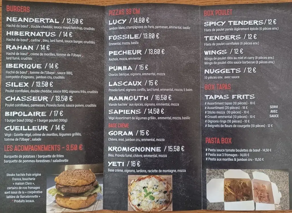 Menu_Le Kro-magnon_Barcelonnette_image_1