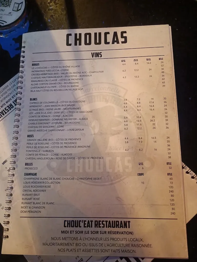 Menu_Choucas Bar_Barcelonnette_imagen_3