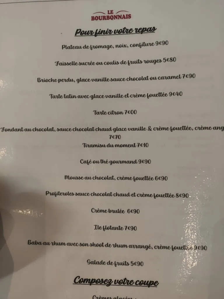 Menu_Le Bourbonnais_Clermont-Ferrand_image_4