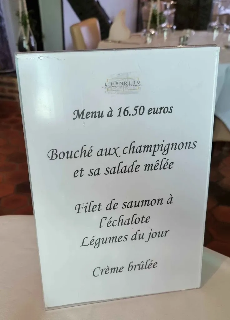 Menu_L'Henri IV_Neuilly-le-Réal_immagine_1