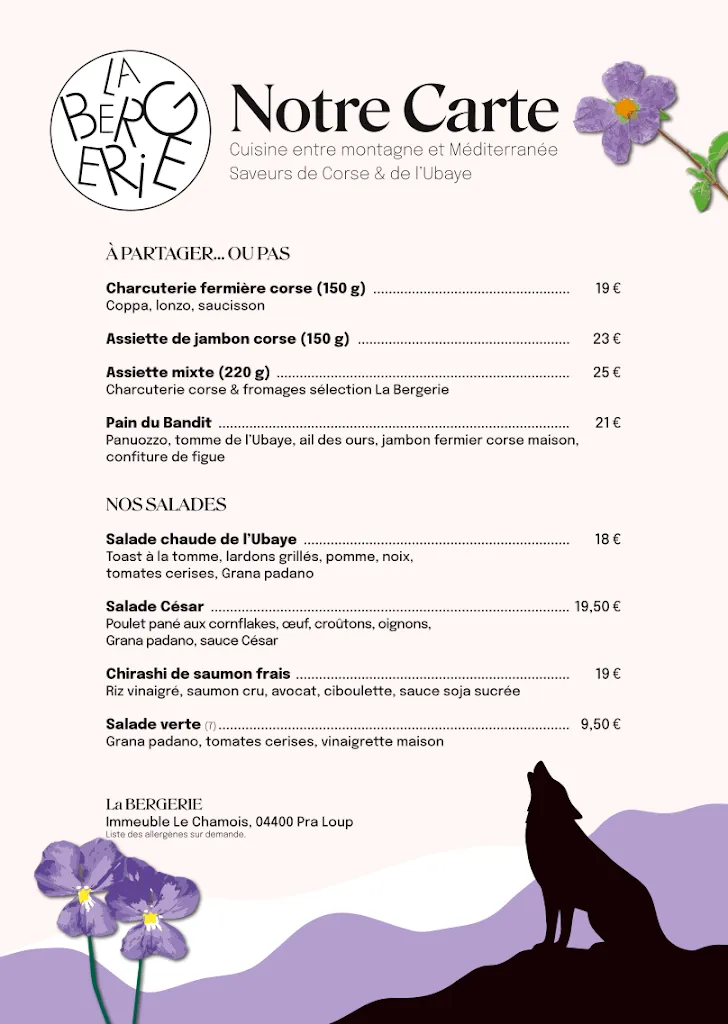 Menu_La Bergerie_Uvernet-Fours_image_2