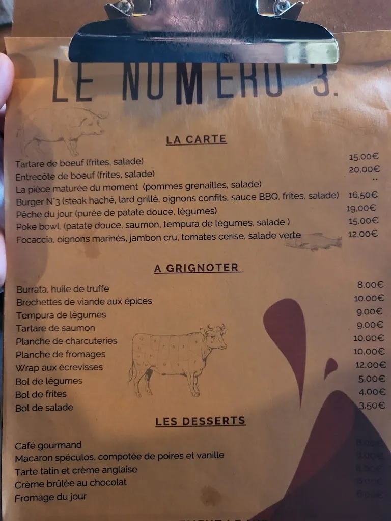 Menu_Le Numéro 3_Bédarrides_image_4