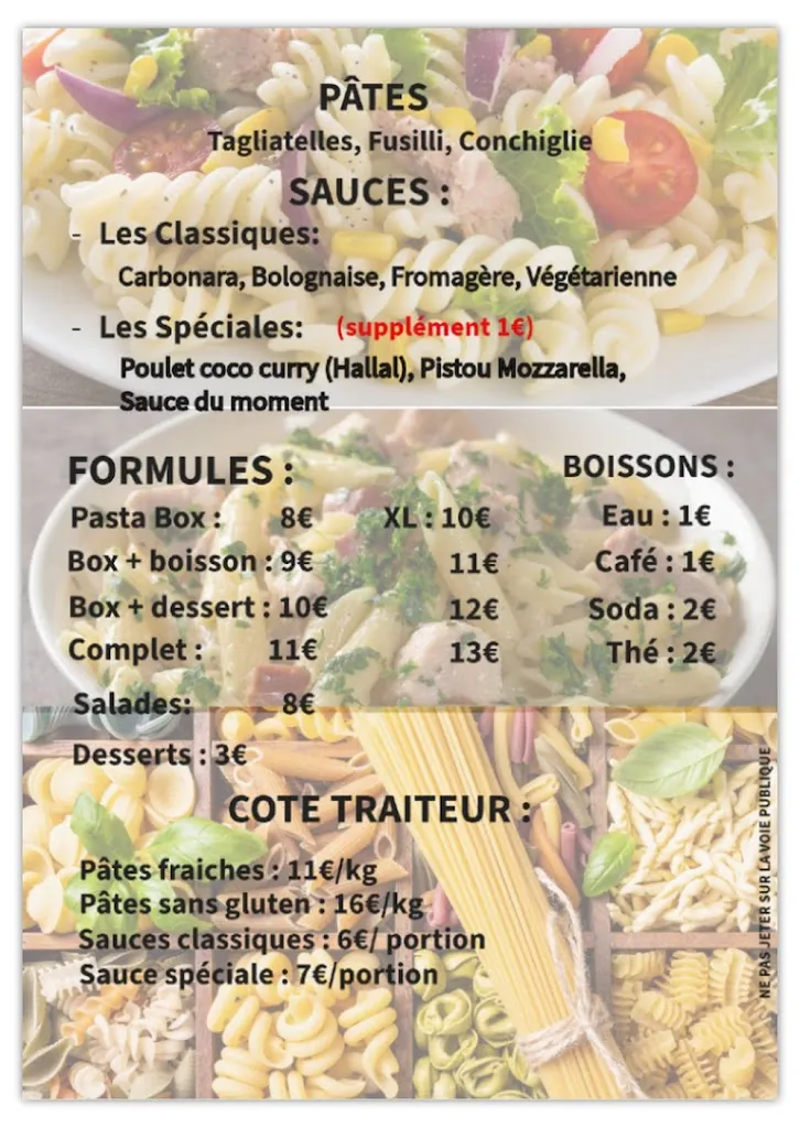 Les Pâtes du Panda_Bédarrides_menu_image_1