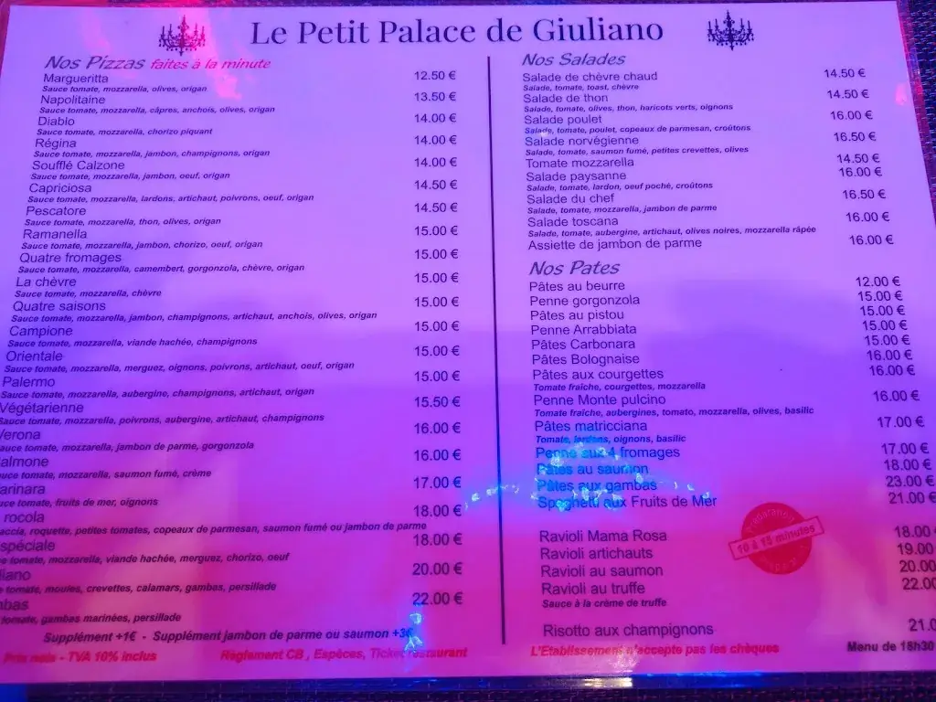 Menu_La Petit Palace de Giuliano_Beausoleil_immagine_1