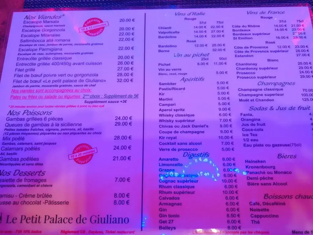 Menu_La Petit Palace de Giuliano_Beausoleil_immagine_2