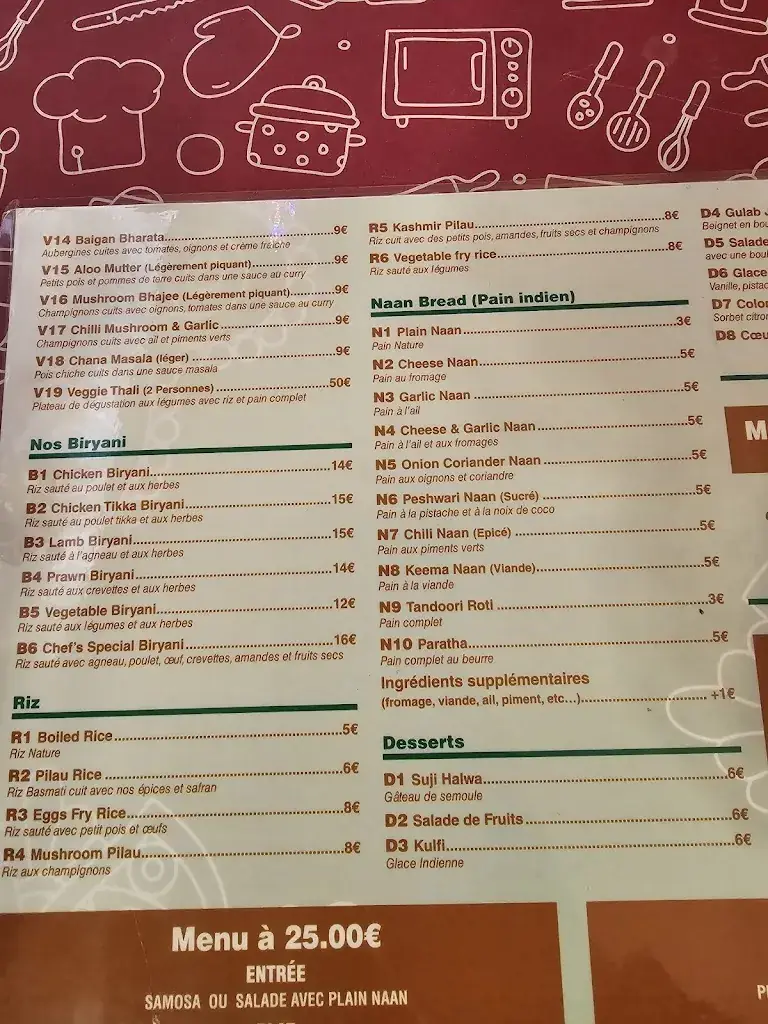 Menu_Indian Star Restaurant_Beausoleil_immagine_2