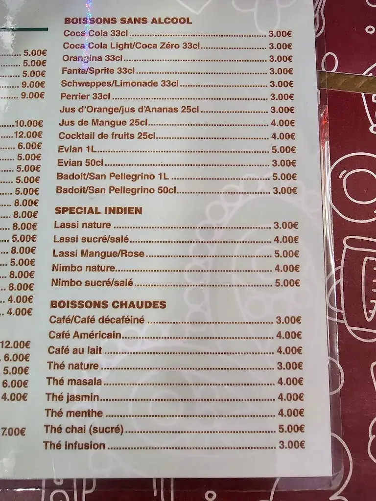 Menu_Indian Star Restaurant_Beausoleil_immagine_4