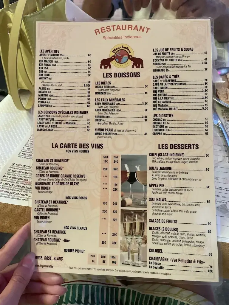 Menu_New Indien Restaurant_Beausoleil_image_2