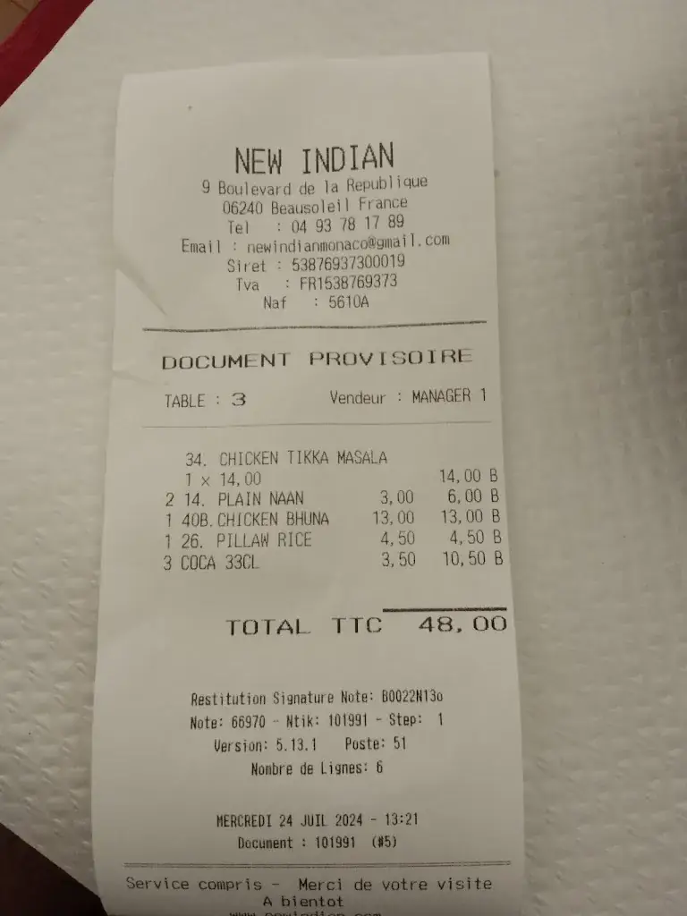 atiq nazir_New Indien Restaurant_Beausoleil_review