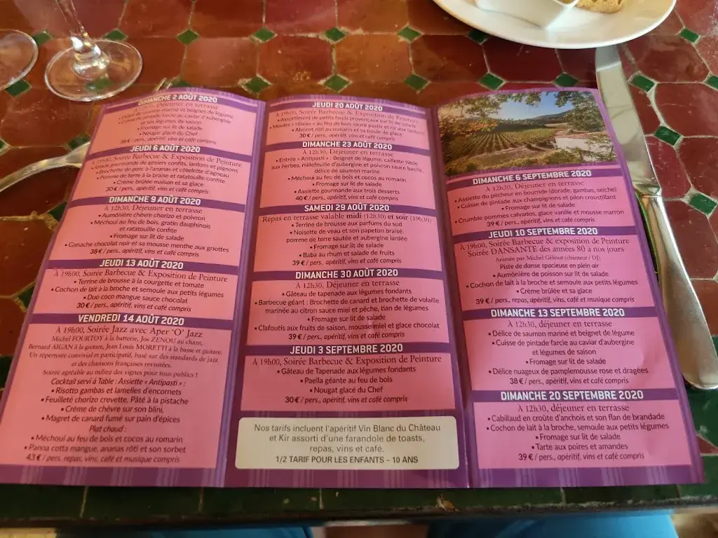 Menu_La Table du Château_Signes_image_1