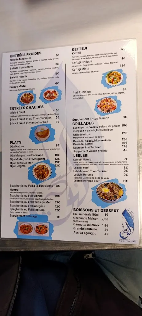 Menu_Restaurant Le Tunisien_Marseille_image_1