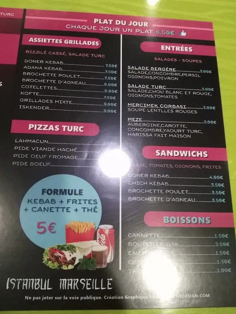 Menu_Snack Bereket Istanbul Marseille_Marseille_image_4