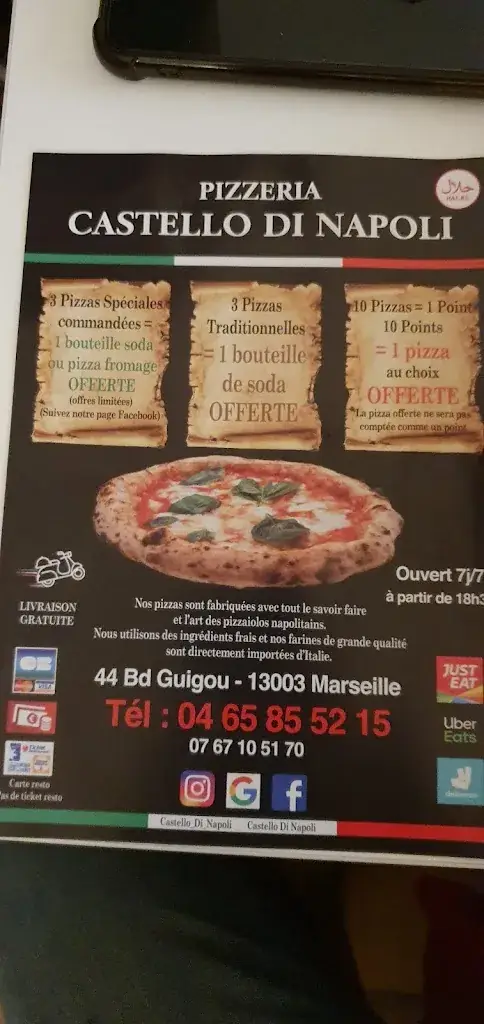 Menu_Castello Di Napoli_Marseille_image_3