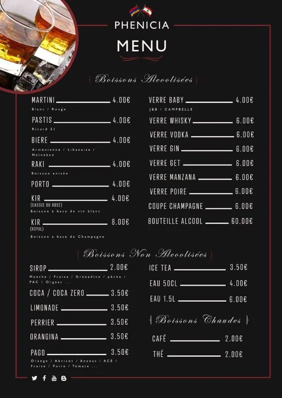 Menu_Le Phénicia - Restaurant_Marseille_image_2