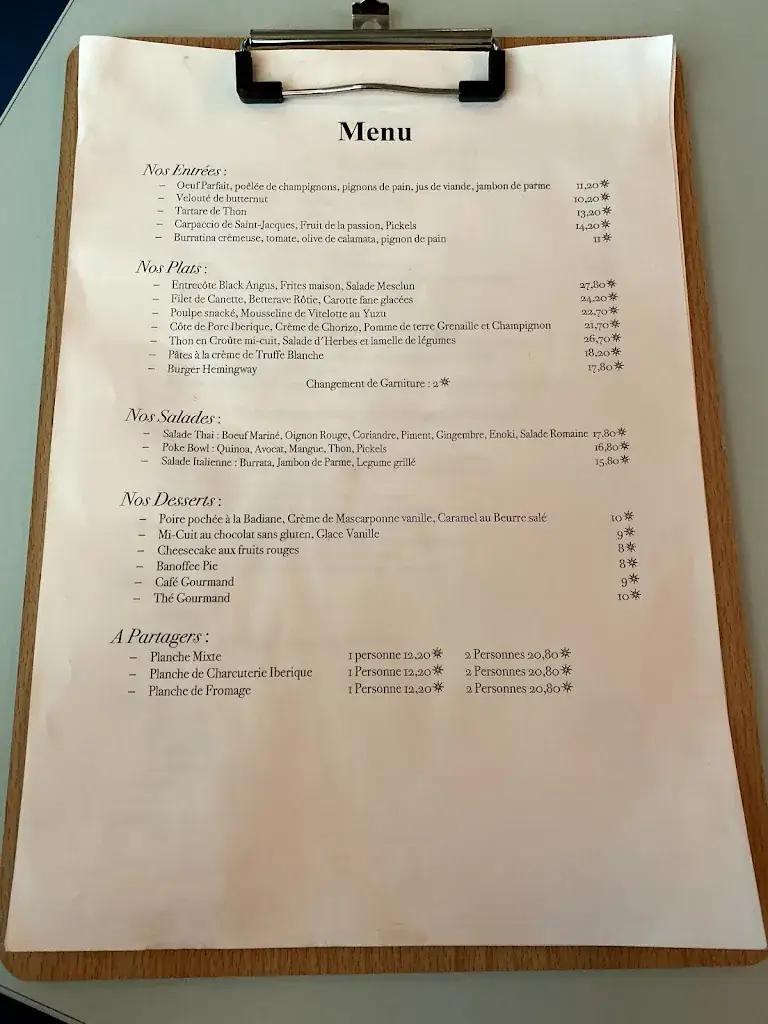 Menu_The Heavenway_Neuilly-sur-Seine_image_3