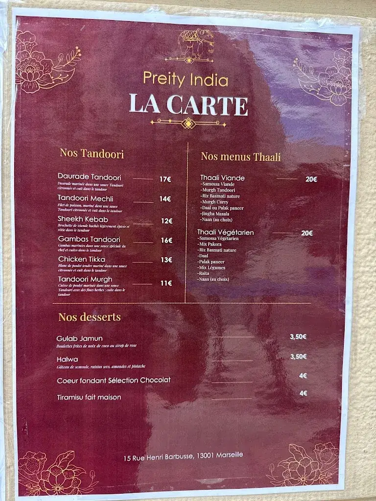 Menu_Preity India_Marseille_immagine_1