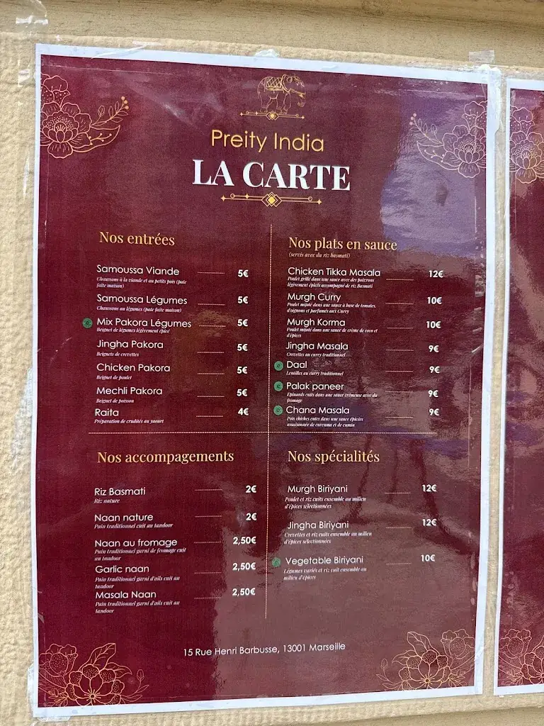 Menu_Preity India_Marseille_immagine_2