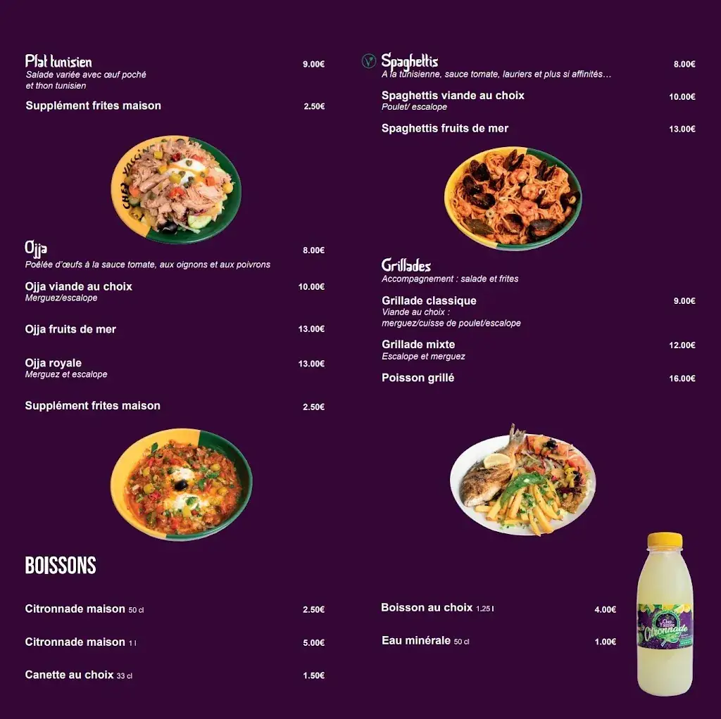 Menu_Chez Yassine_Marseille_immagine_3