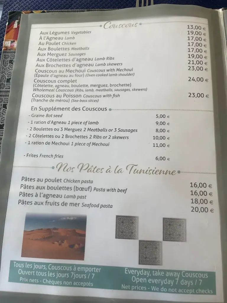 Menu_La Kahena_Marseille_image_1