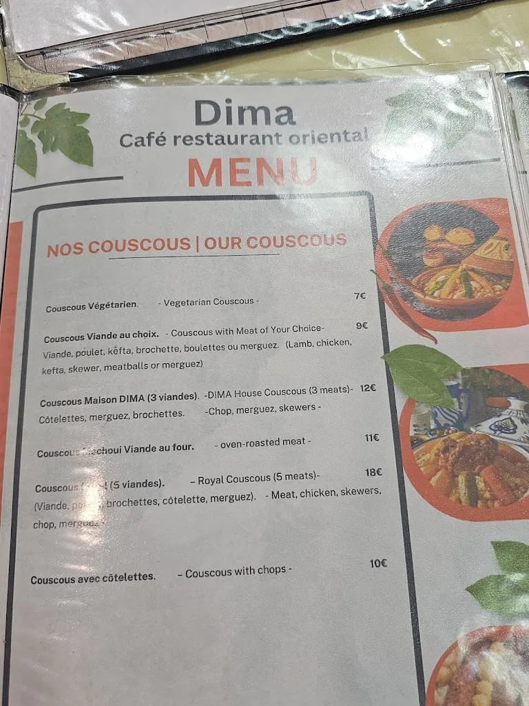Menü_Dima - Café restaurant oriental_Marseille_Bild_2