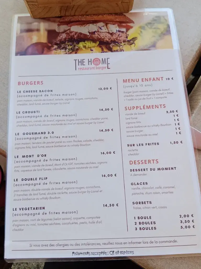 Menu_THE HOME RESTAURANT by Lionel Ravel Vice-champion du monde 2025_Bédoin_image_2