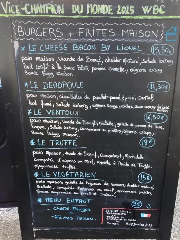 Menu_THE HOME RESTAURANT by Lionel Ravel Vice-champion du monde 2025_Bédoin_image_3