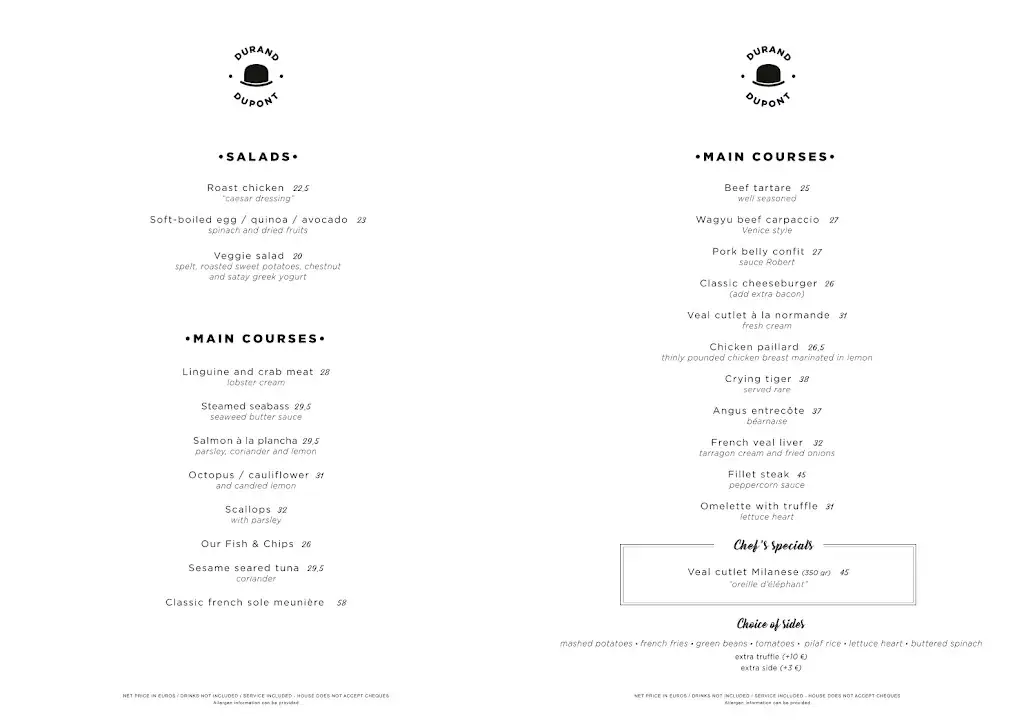 Menü_Durant Dupont_Neuilly-sur-Seine_Bild_2