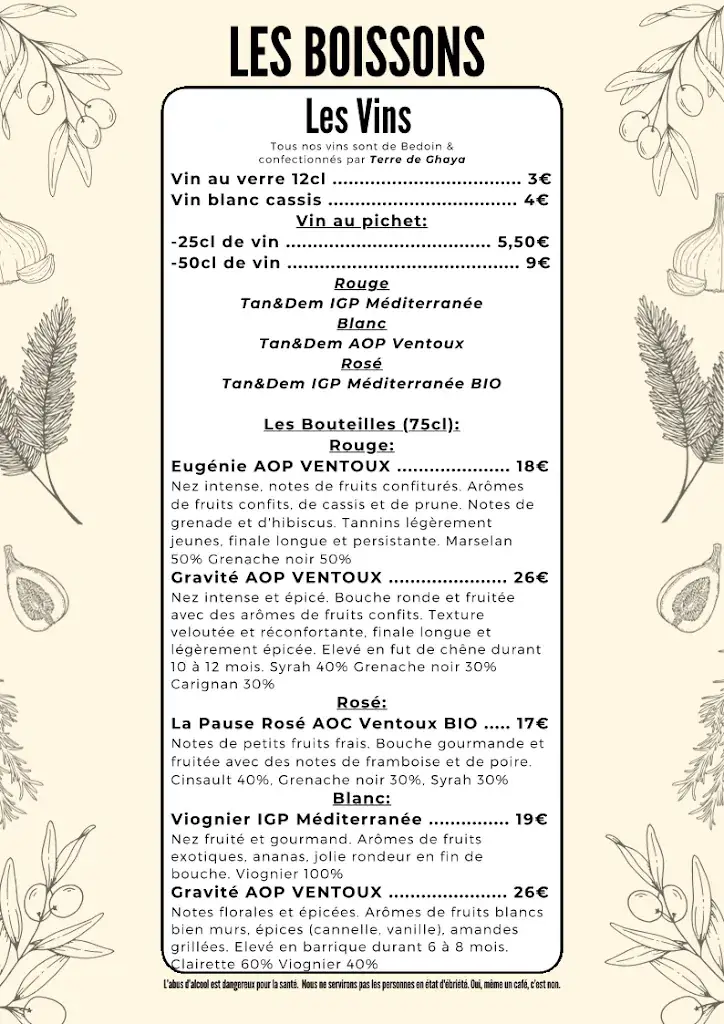 Menu_Buvette La Pinède_Bédoin_image_3