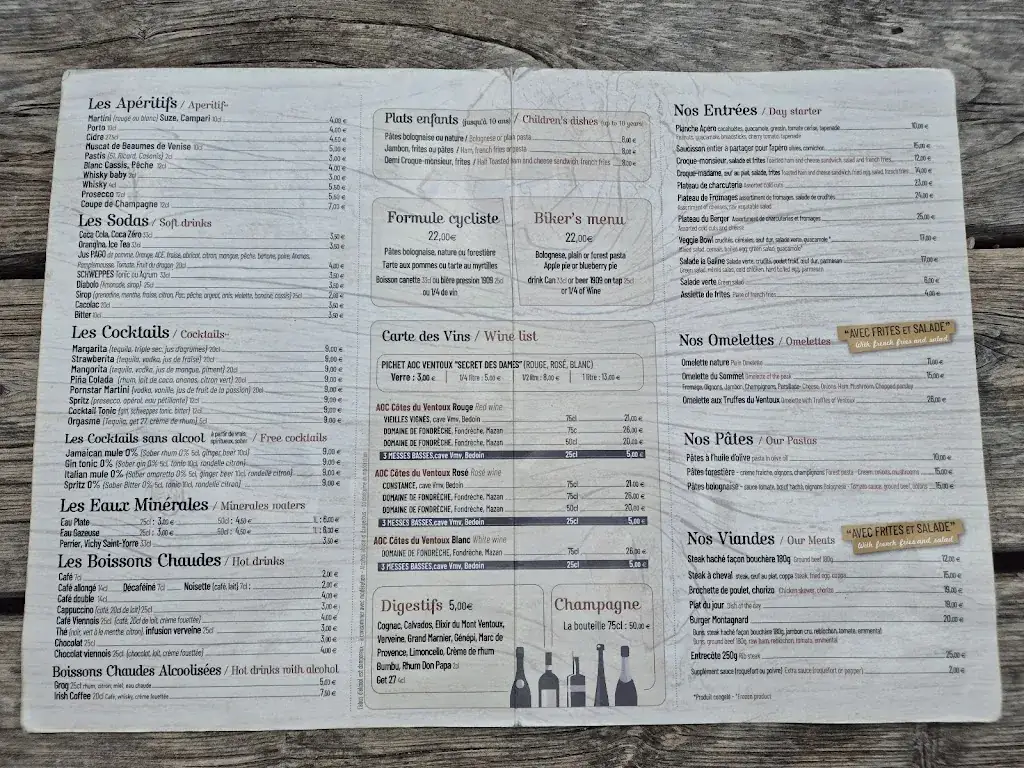 Menu_Brasserie Le Vendran_Bédoin_image_1