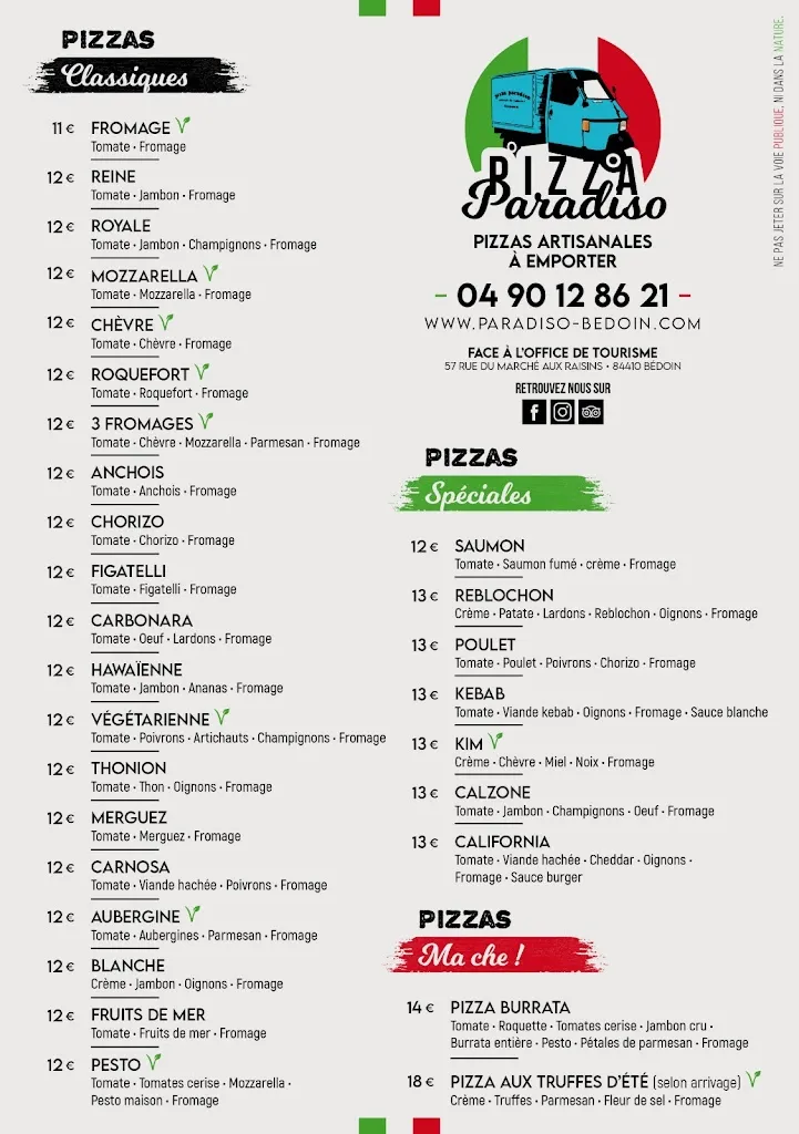 Menu_Pizza Paradiso_Bédoin_immagine_1