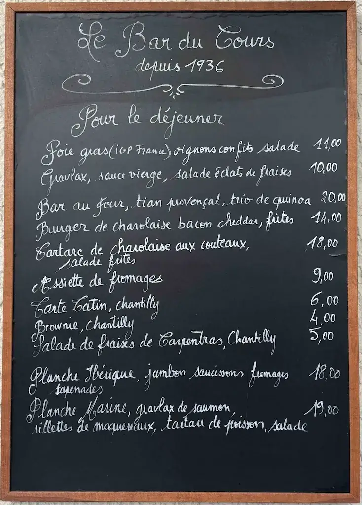 Menu_Le Resto & Caviste Bar du Cours 1936_Bédoin_image_1