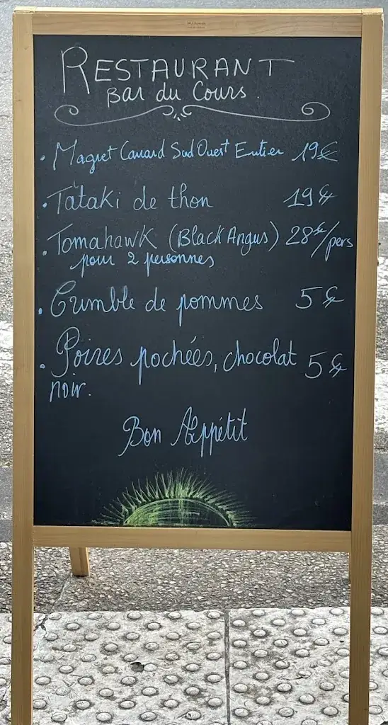 Menu_Le Resto & Caviste Bar du Cours 1936_Bédoin_image_4