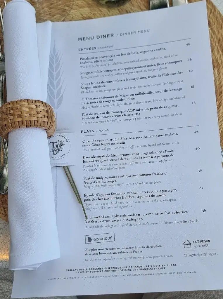 Menu_Restaurant La Table du Ventoux Crillon le Brave_Crillon-le-Brave_image_1